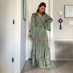 Paisley Green Maxi Dress